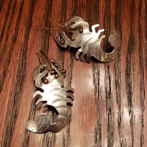 Unique Silver Crawdad (Crayfish) Earrings